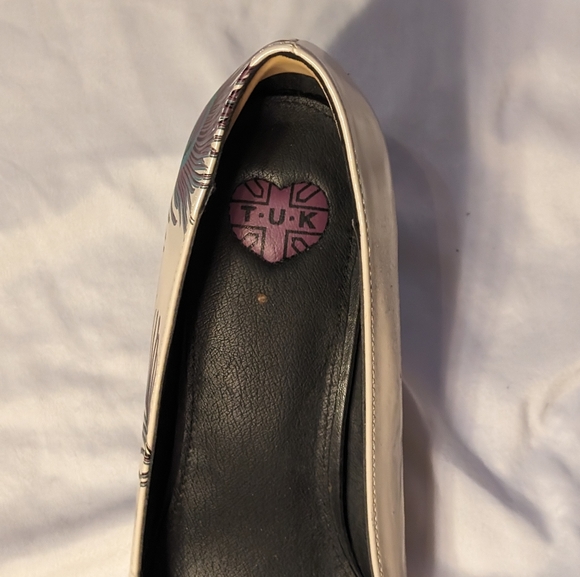 Modcloth TUK Peacock Peep Heels, sz 10 - Picture 3 of 3